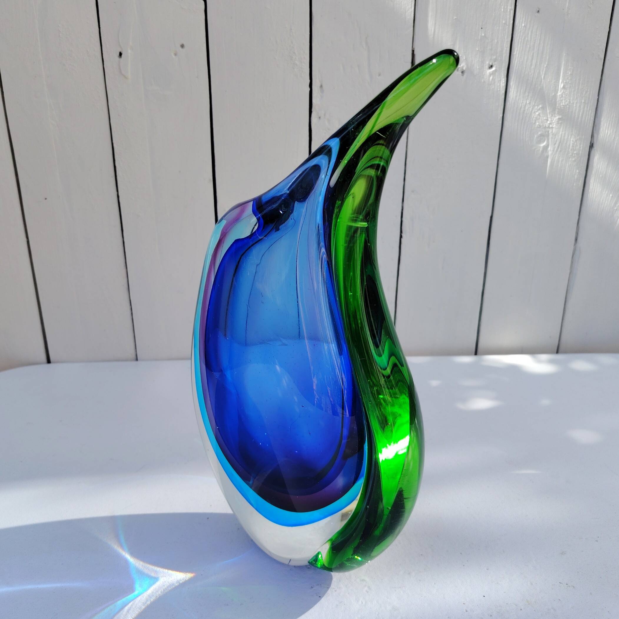 Vase Murano, Seguso, par Flavio Poli. Design Italie