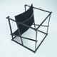 Radboud van Beekum black postmodern cube chair fm62, The Netherlands, 1981