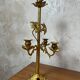 Chandelier fleurs en laiton