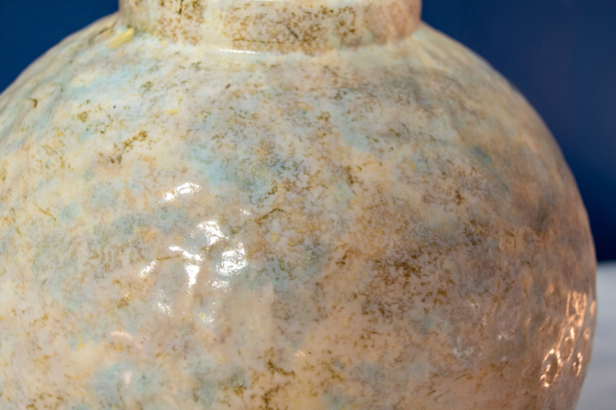 Ceramic vase illegible signature italy 60s