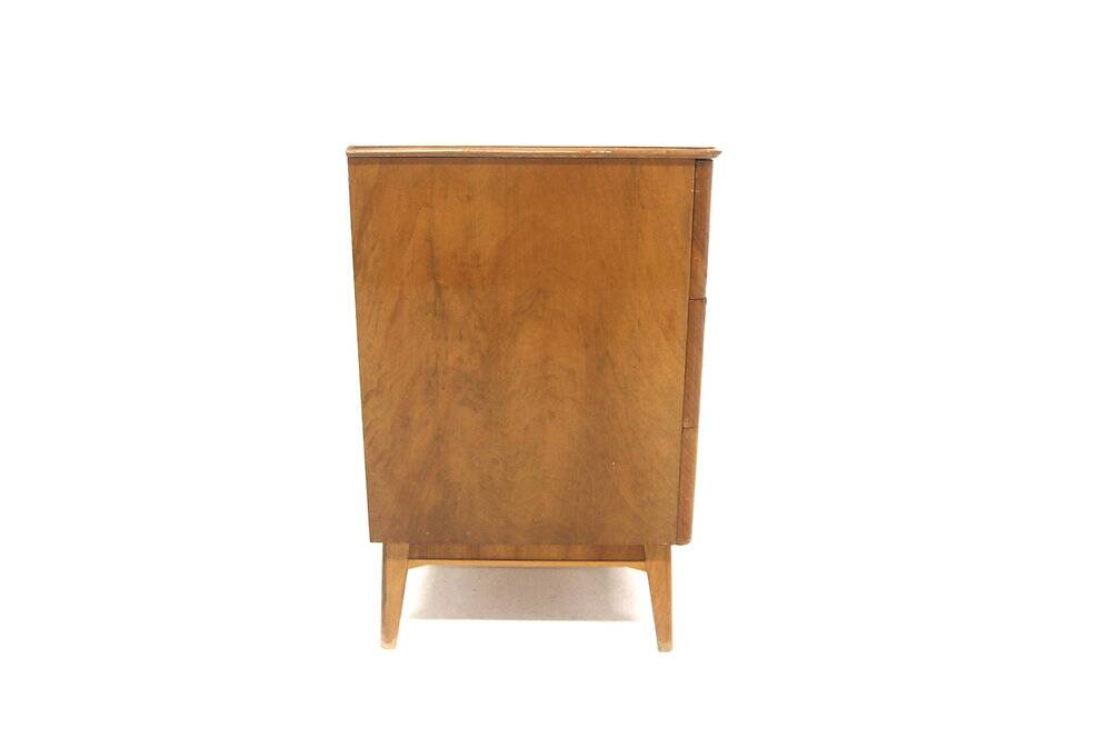 Scandinavian walnut chest of drawers, Swedish modern, Sweden, 1940.
