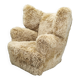 1930s Art Deco Wingback Armchair in Honey Skandilock Sheepskin