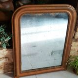 Large Louis-Philippe mercury mirror, antique mirror decoration.