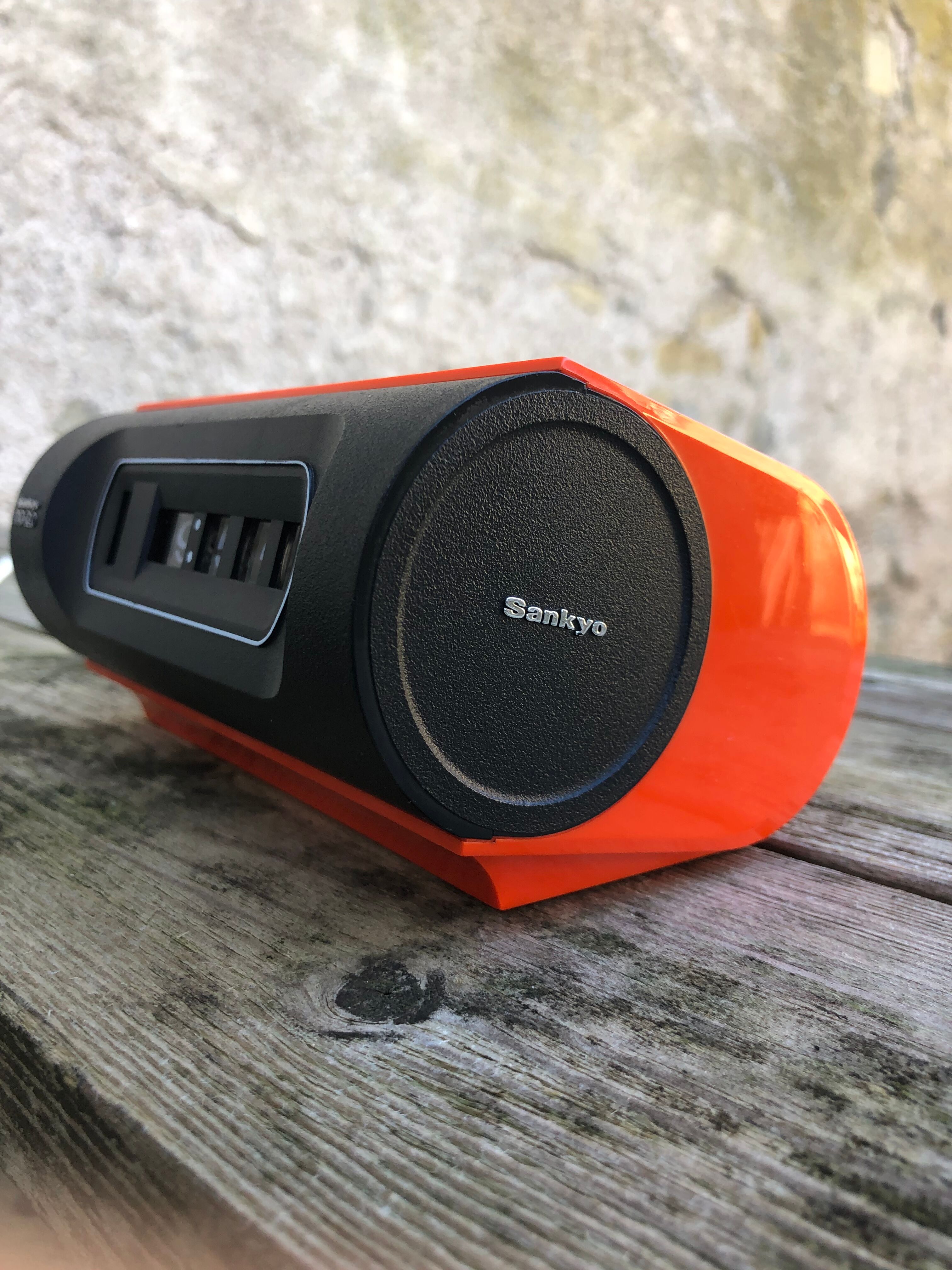 Orange alarm clock Sankyo Digi-Glo
