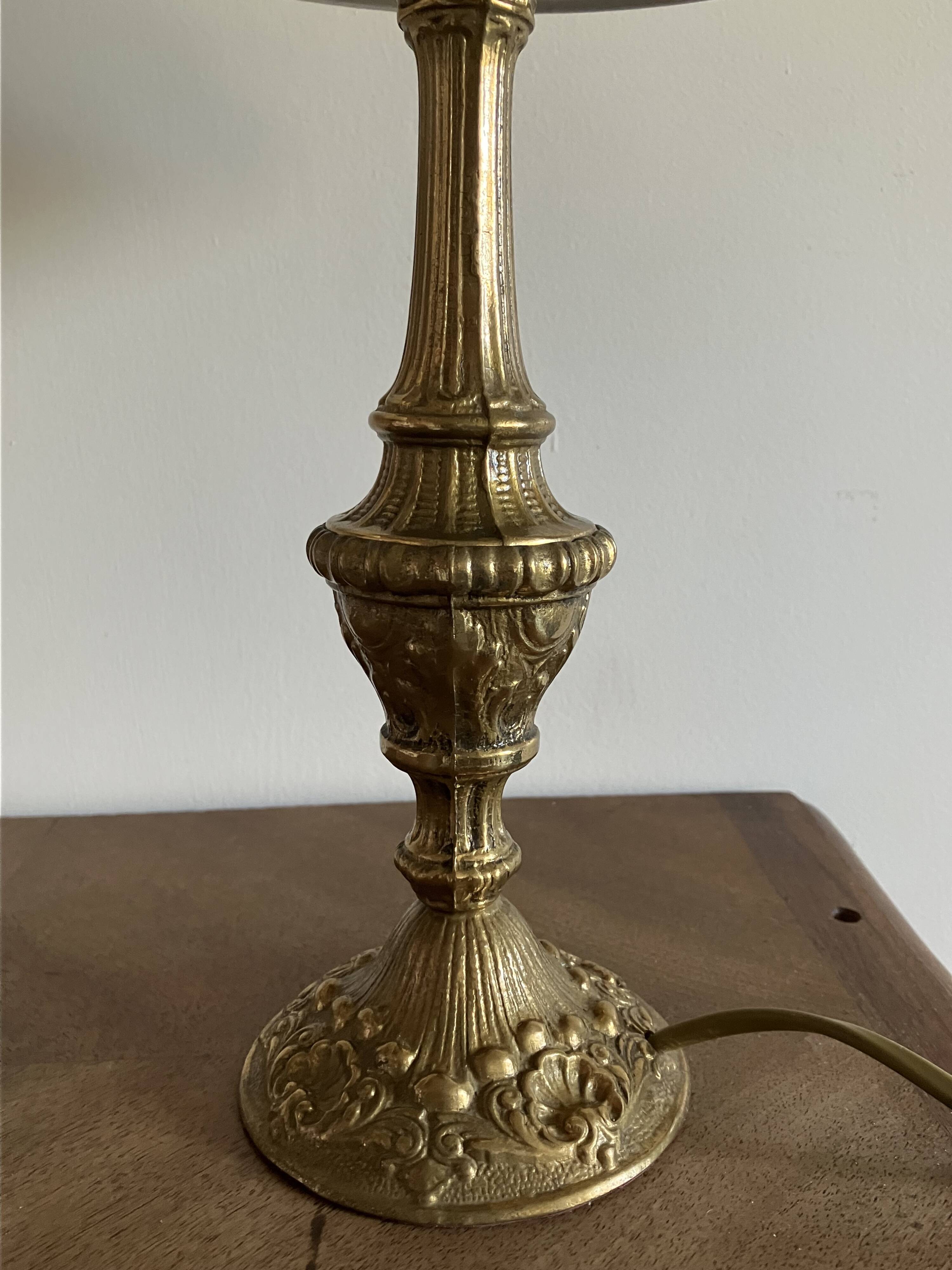Gilded bronze bedside lamp