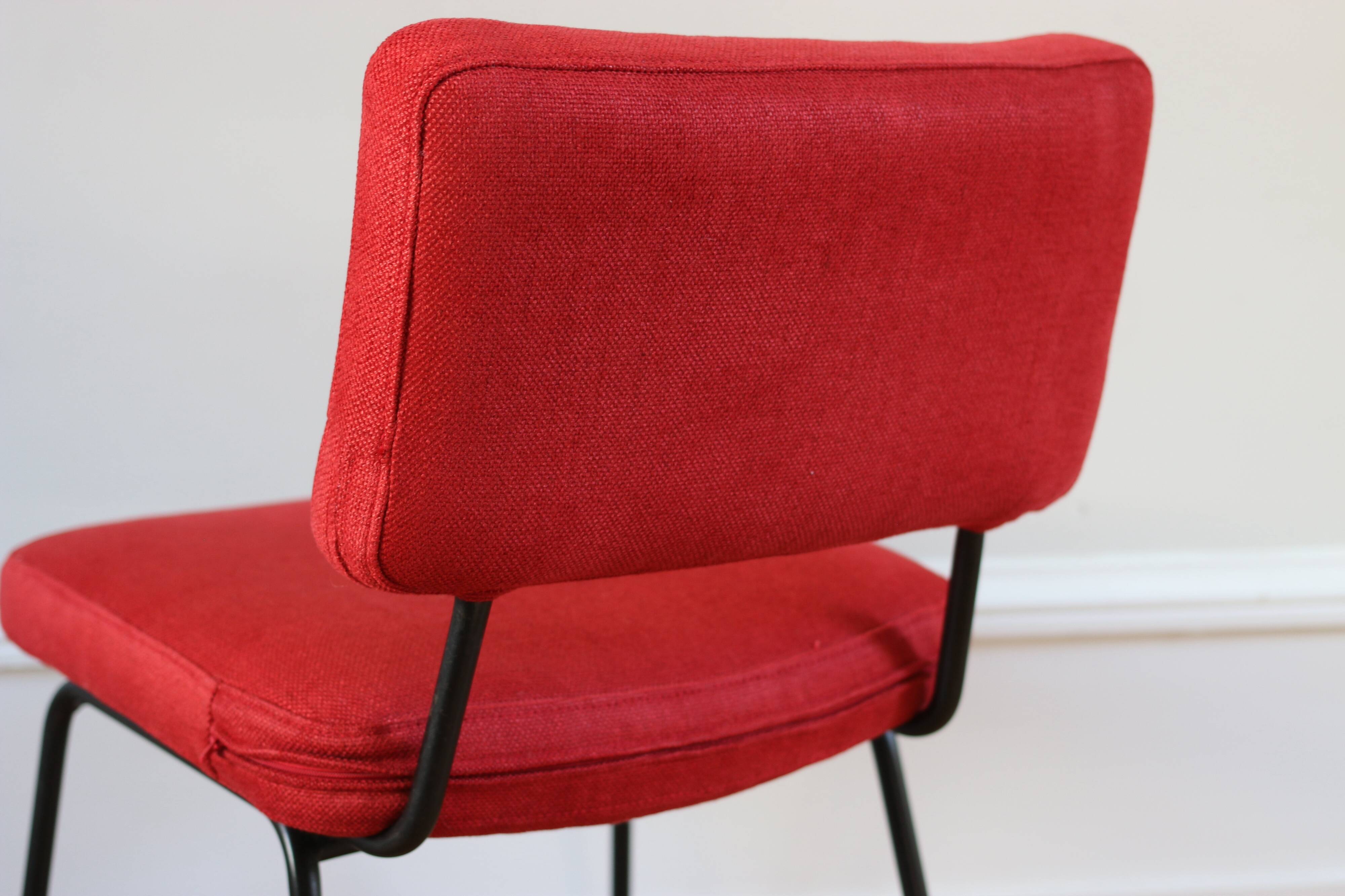 Set of 6 vintage modernist chairs by André Simard, Airborne 1960.