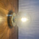 Vintage glass globe wall or ceiling light.