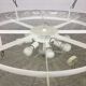 Modern “brindle” transparent murano glass flush mount