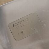 Vintage arc floor lamp with a chrome metal balance, 1970.