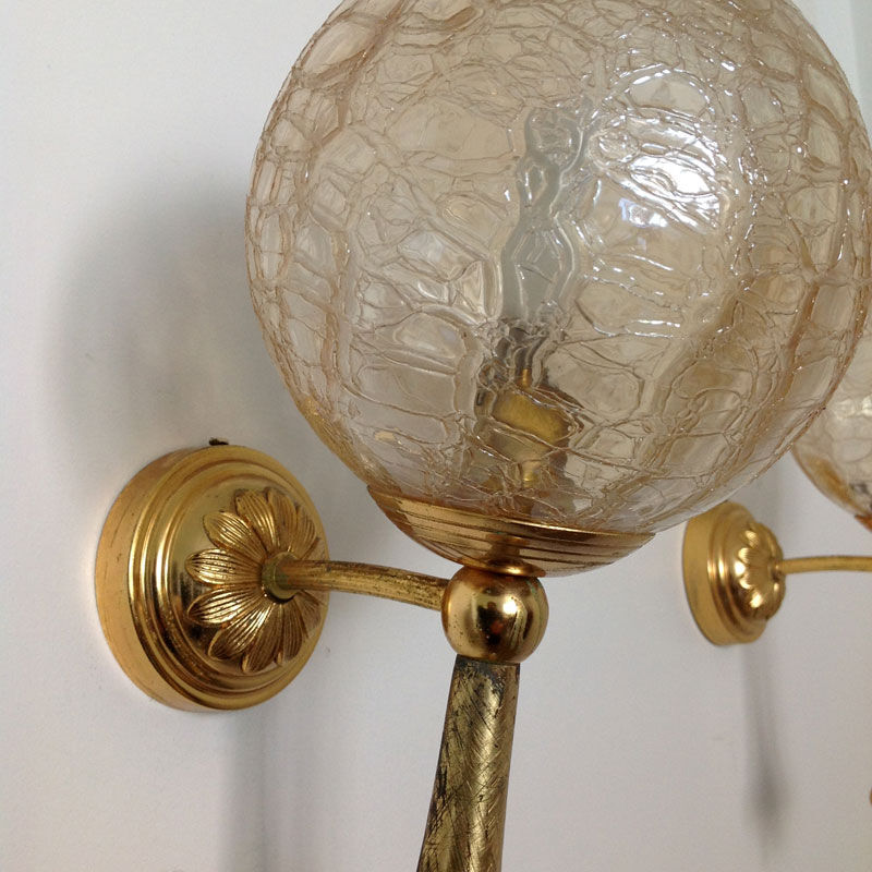 Pair of vintage gold sconces