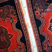 Paire de tapis antiques faits main Senneh persans 52cm x 80cm (années 1900)