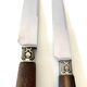 10 old wooden handle knives