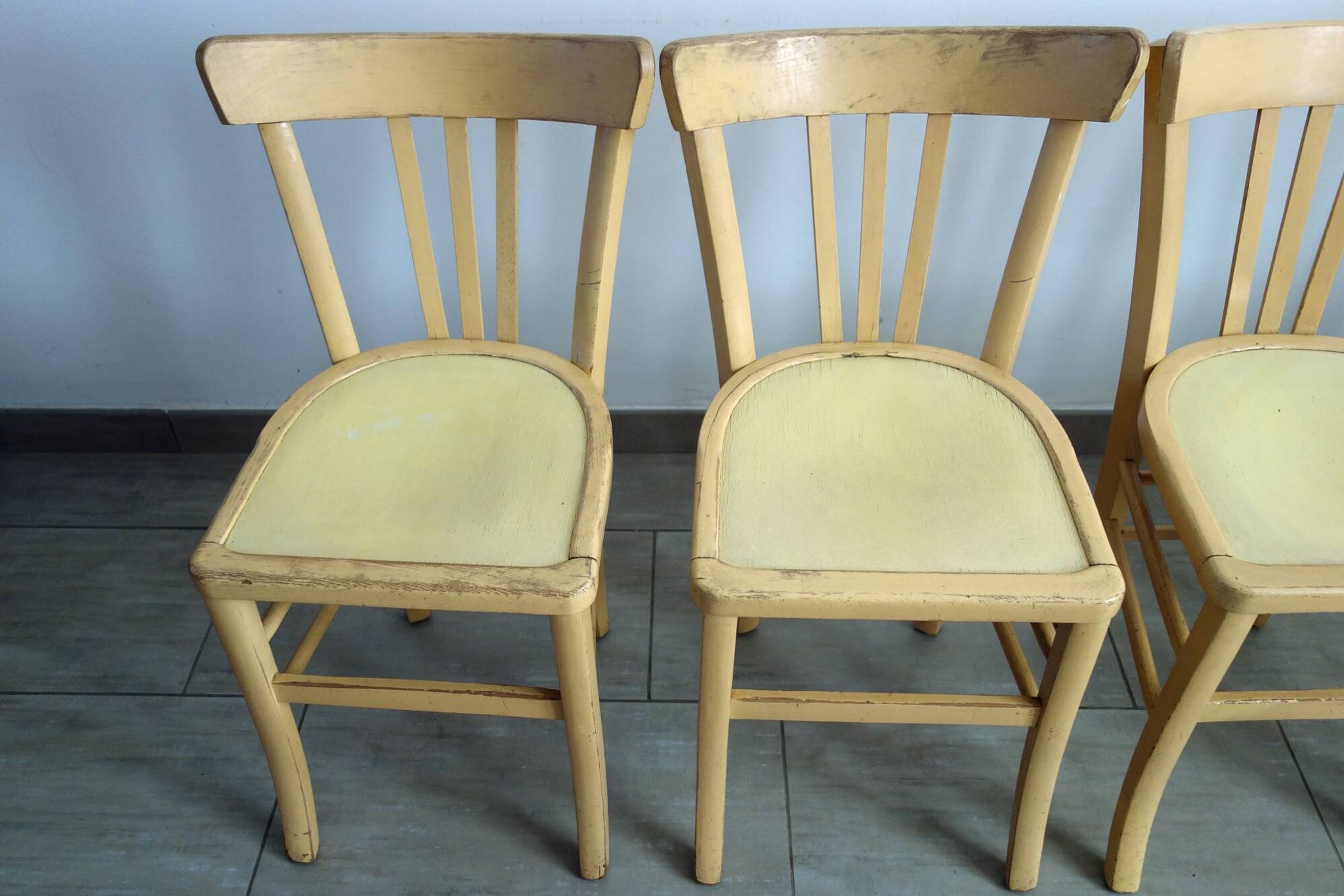 Set of 4 vintage Luterma bistro chairs