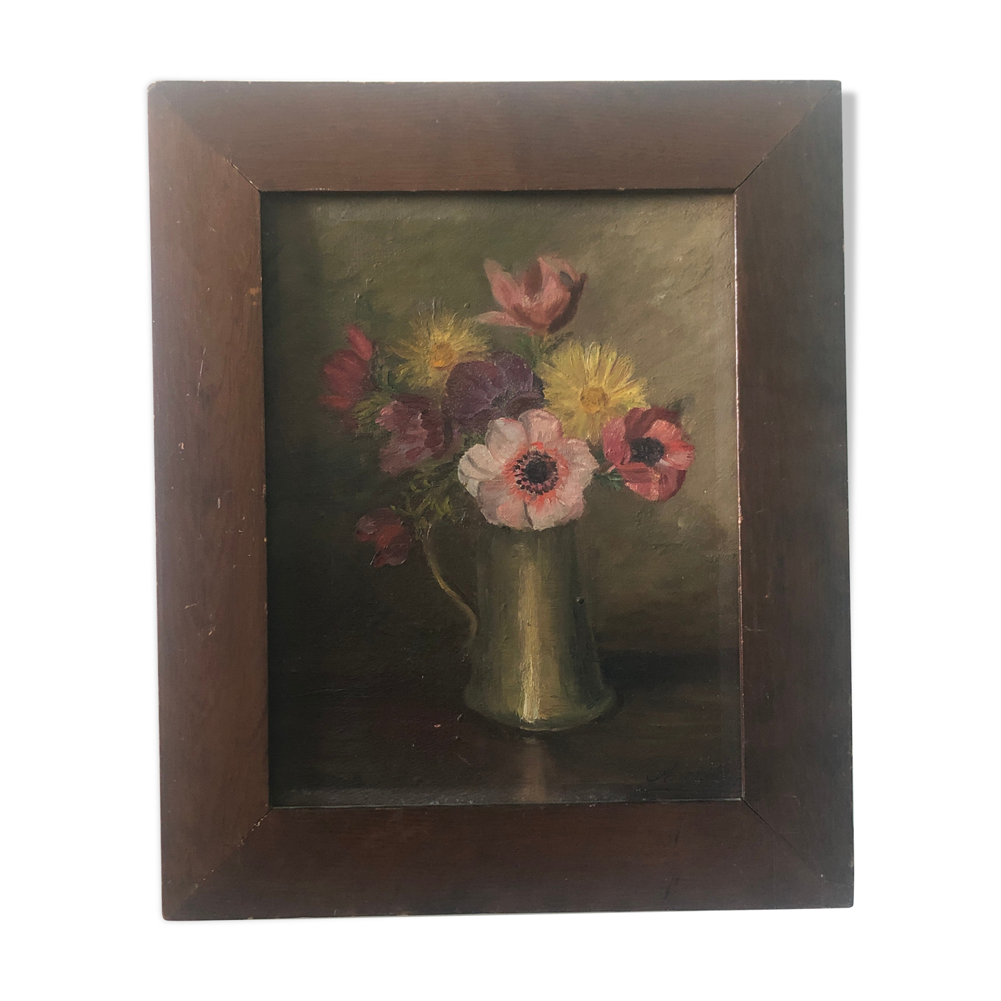 Painting in oil. Signed