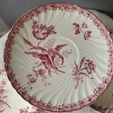Set of 6 Fontanges Sarreguemines dessert plates