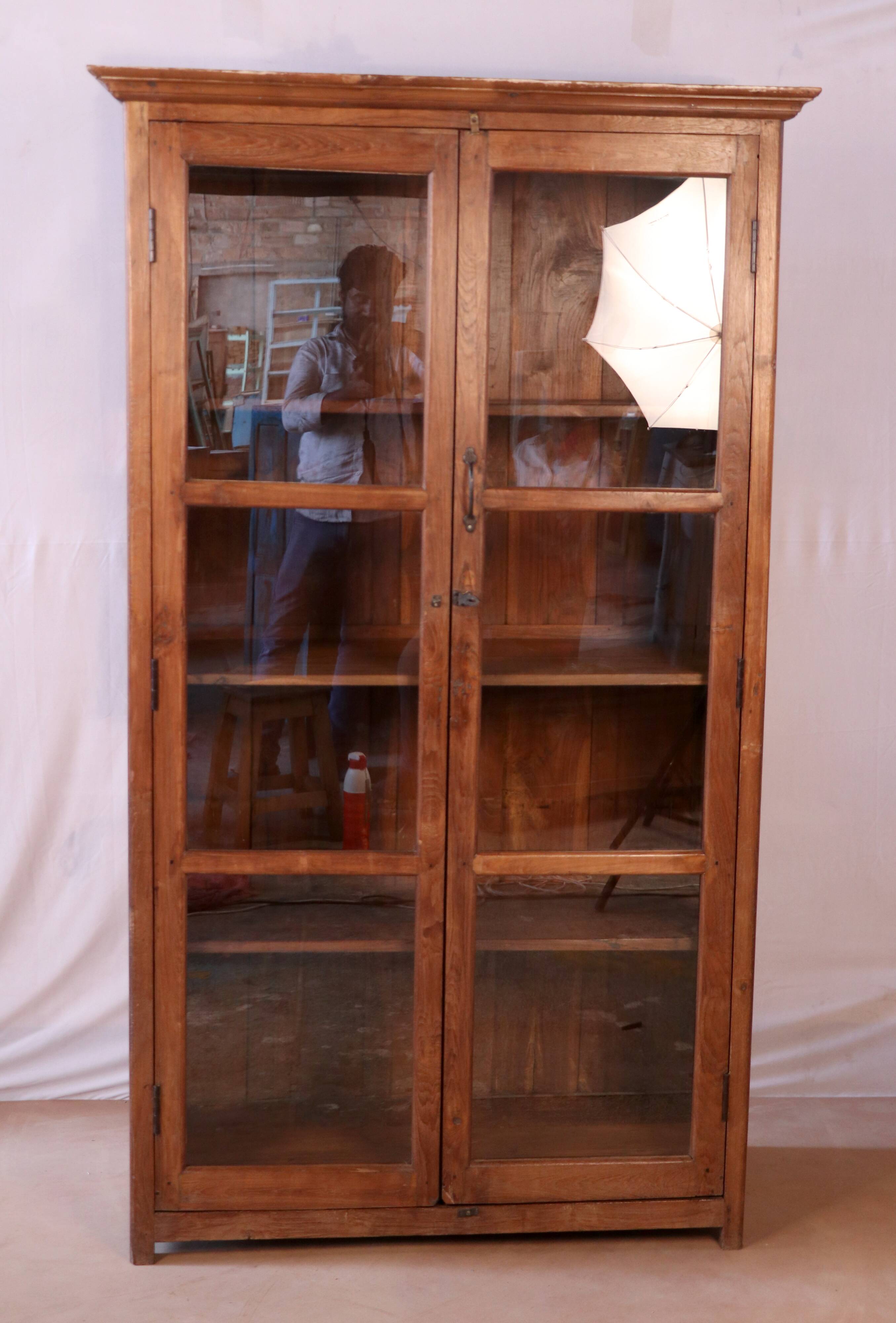 Burmese teak bookcase