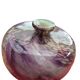 Vase panse aplatie à décor de spirales violettes et dorées