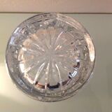 Cylinder vase in chiseled crystal / vintage 60s-70s