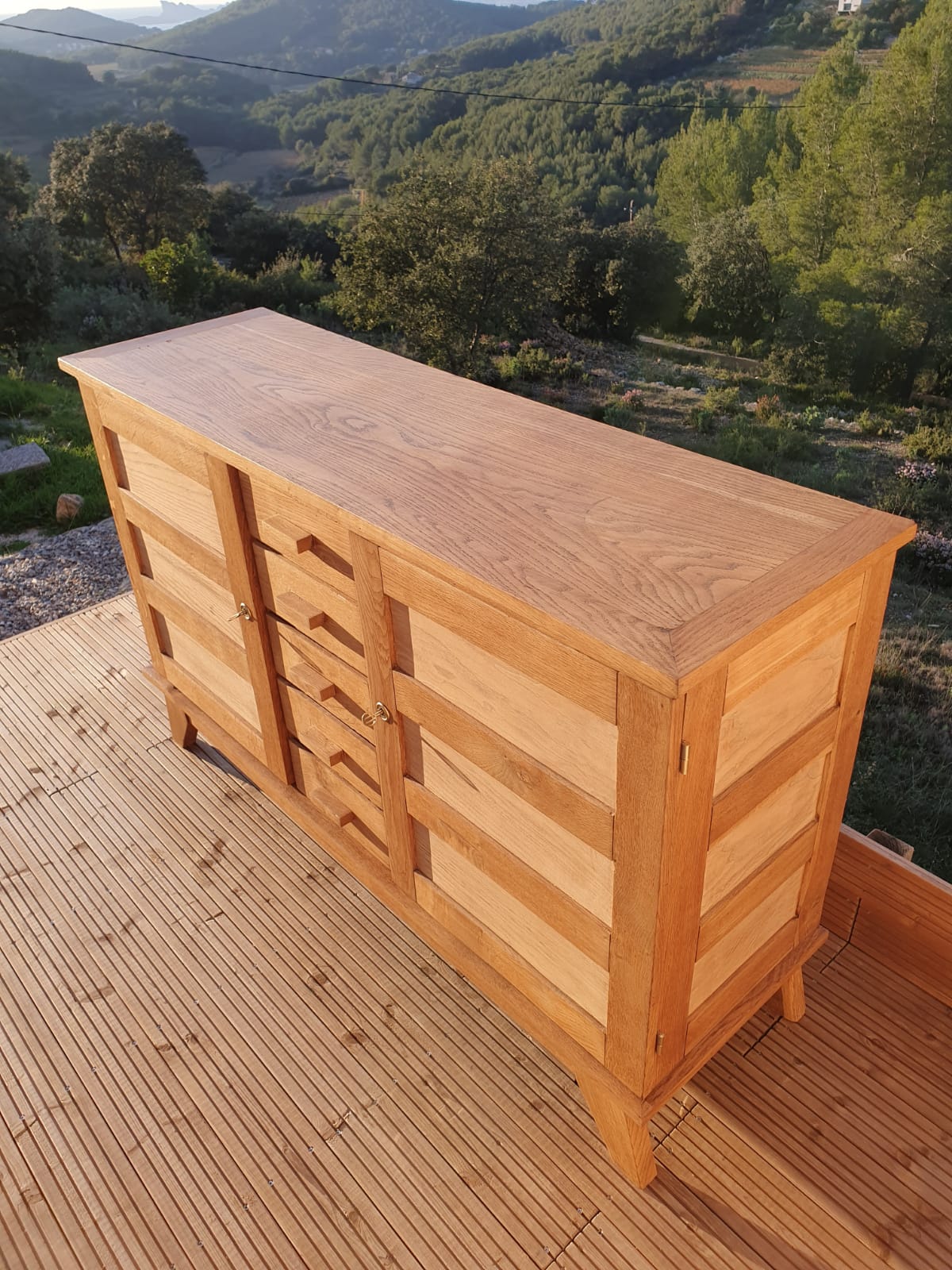 Buffet vintage pieds compas René Gabriel