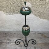 Cendrier ancien sur pied fer forgé