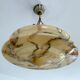 Art Deco pendant light in amber marble glass