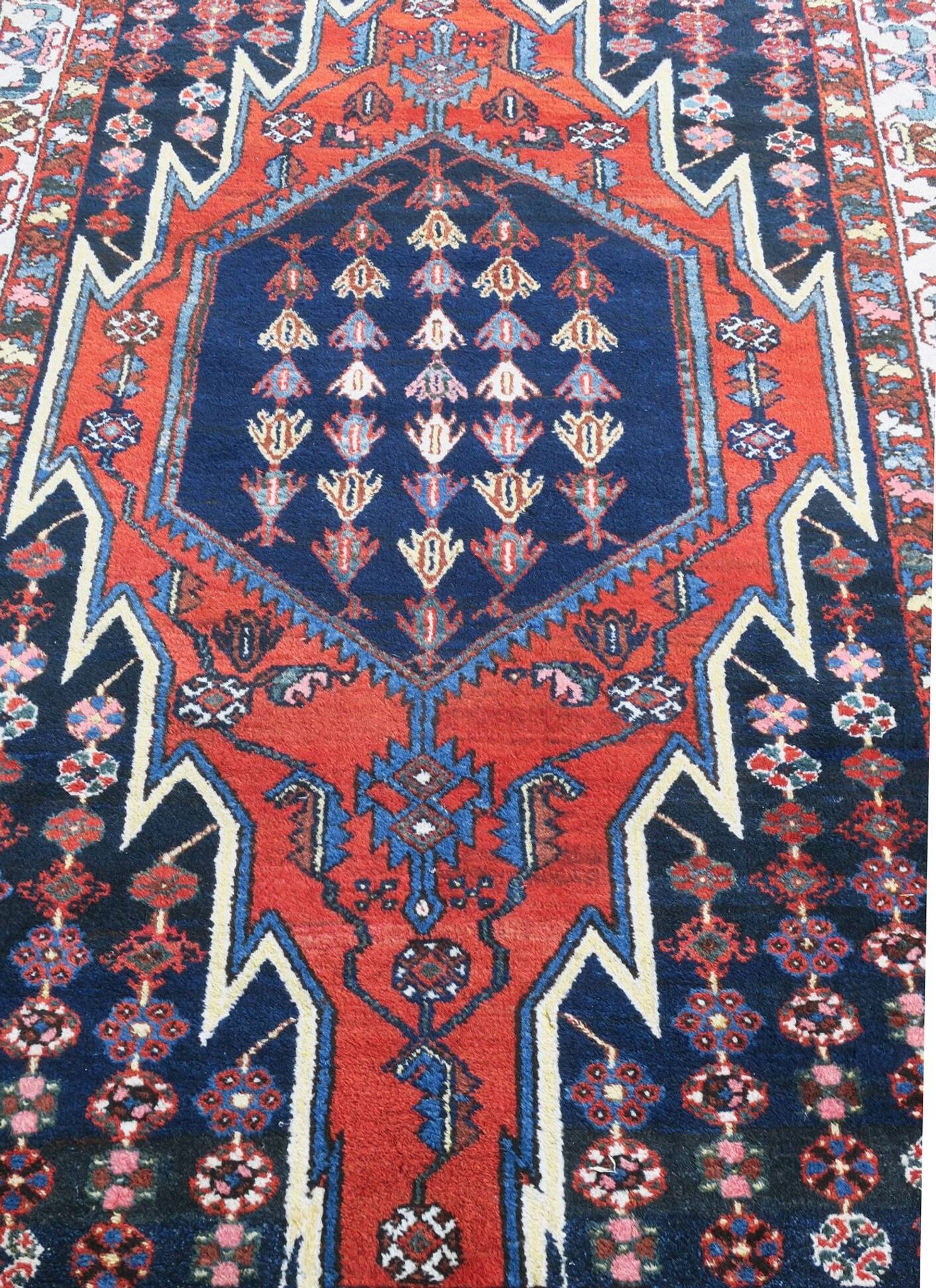 Tapis vintage noué main 1960, 135 cm x 208 cm