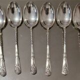 12 petites cuillères Christofle Marly métal argenté modèle mascaron