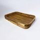 Rattan and brass tray, Italy, circa 1970s