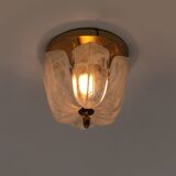 Small round ceiling lamp made of Murano glass Glashutte Limburg, Germany, 1970s