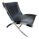 ILVA Cuba model armchair in black leather, Denmark, 2000s.