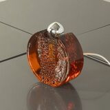 Sculptural table lamp by Doria Leuchten, space age, orange glass, Germany, 1970s