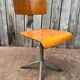 Vintage industrial workshop stool, height adjustable, 1960s.