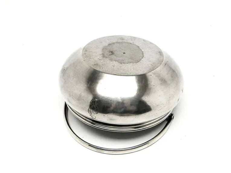 Basket sugar bowl, silver-plated brass, Germany, 1920s