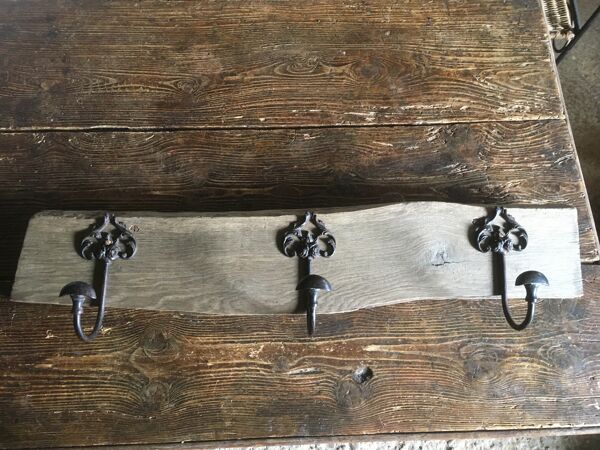 Patère bois & métal