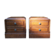 Duo de petits meubles de rangement art-déco en bois