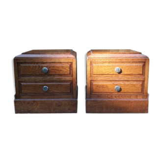 Duo of small "Art-déco" cabinets, wooden