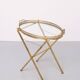 small Brass folding serving tray table 1970 France