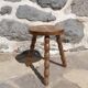 Tripod stool in turned wood