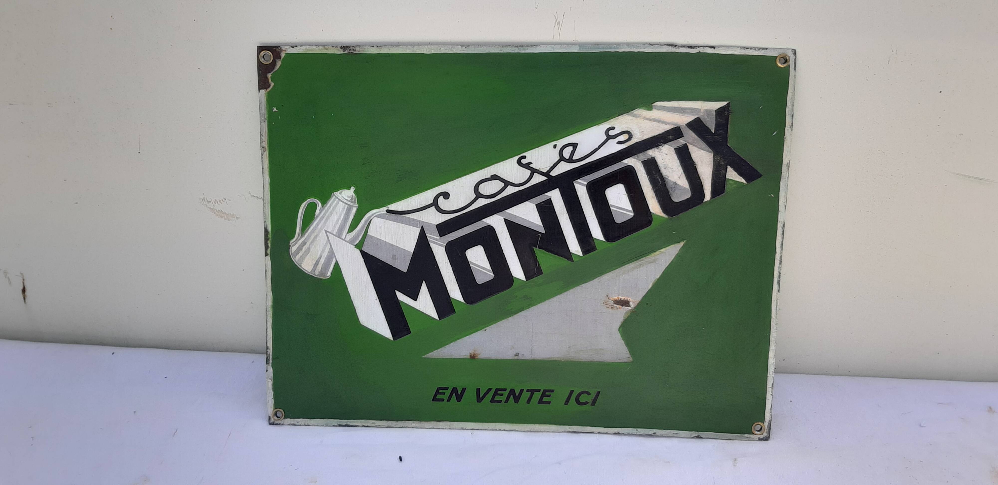 Café Montoux enameled plate
