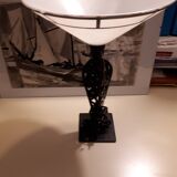 50s lamp with wrought iron base