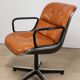 Charles Pollock leather office chair, Knoll edition, 1970