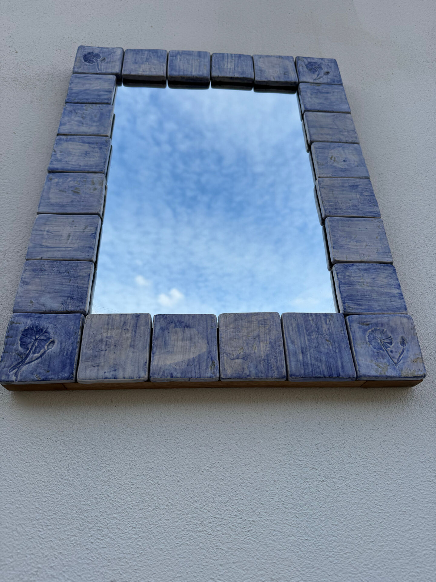 Miroir céramique Vallauris Almone années 70