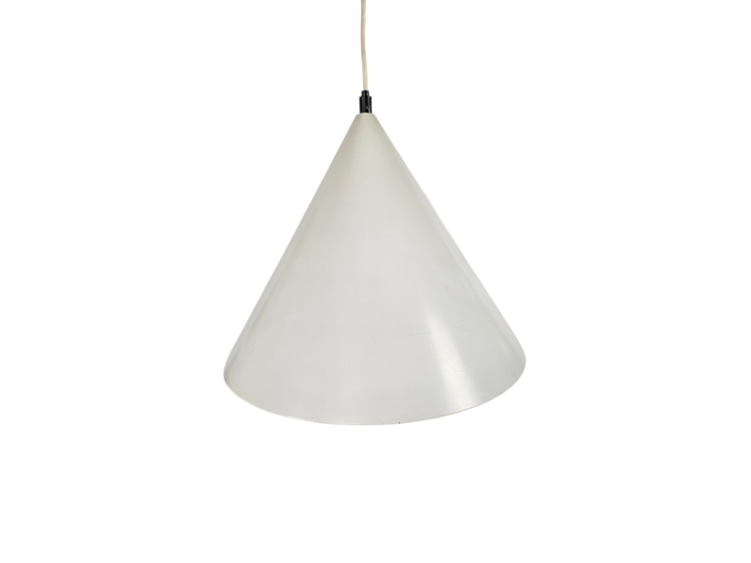 Lampe à pendentif conique minimaliste vintage - style billard Louis Poulsen - années 70