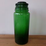 Bocal ancien en verre vert
