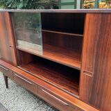 Scandinavian high rosewood sideboard by Johannes Andersen edited by Samcom