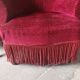 Red velvet armchair