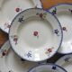 7 floral hollow plates "Mary Lou" Digoin Sarreguemines vintage