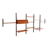 Vintage 5-piece wall unit with desk by Louis van Teeffelen
