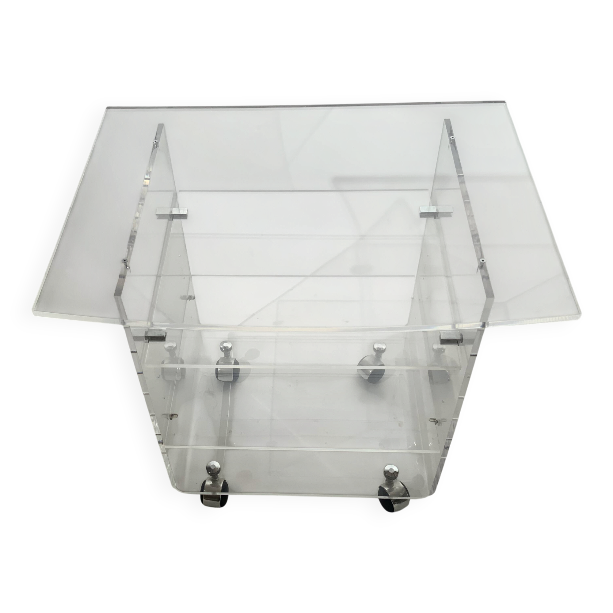Dessert meuble TV Plexiglas David Lange