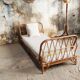 Banquette lit en rotin